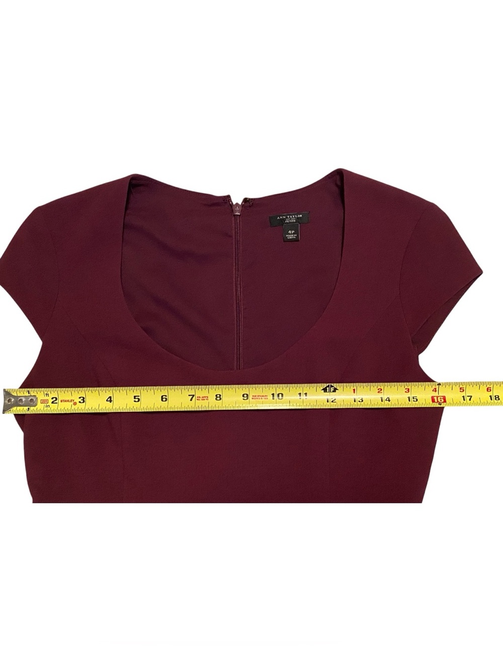 Ann Taylor Petite Dress in Deep Plum Size 4P - Picture 7 of 9